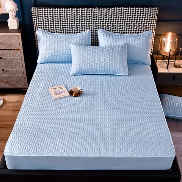 Colchón acolchado de suministro directo de fábrica transfronteriza colcha antideslizante a prueba de polvo de tres piezas ropa de cama de cubierta protectora con todo incluido al por mayor