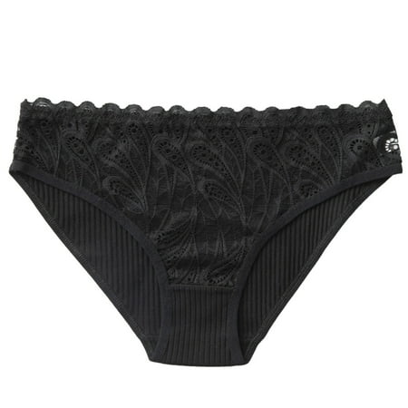 

Yuelianxi Women T Back Seamless Panties Thong Fashion Lace Sports Fitness Thin Cotton Crotch Women Transparent Panties