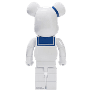 تمثال Medicom 1000% Berbrick Stay Puft Marshmallow Man White Chrome Collectible Figure