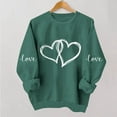 thumbnail image 2 of zbxnLI Valentine's Day Top for Womens Crew Neck Sweatshirt Graphic Tee Long Sleeve Shirts Spring Pullover Outfits, 2 of 6