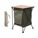 thumbnail image 1 of Gabinete plegable para acampar, gabinete de almacenamiento de 2 niveles para actividades al aire libre en la playa Verde, 1 of 8