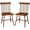 Light Brown, variant on HOMCOM Windsor Dining Chairs Set of 2, Farmhouse Wooden Kitchen Chairs with Rubber Wood Frame, Spindle Back for Dining Room, Living Room, Light Brown