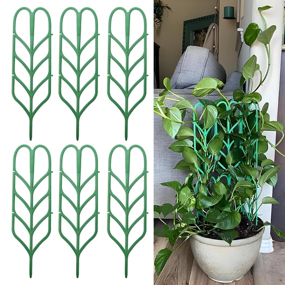 XIBUFE Plant Trellis Garden Trellis, Stackable Mini Plant Supports for Indoor Plants, Hard Plastic Trellis for Climbing Plants Outdoor, Garden Plant Cage for Pots, Vines & Vegetables