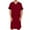 Red, variant on Lumeqa Mens Nightshirt Short Sleeve V Neck Nightgown Loose Fit Comfy Pajama Sleepwear Henley Sleep Shirt with Pockets