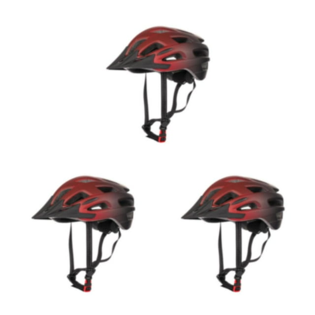 Casco de Ciclismo Advancent Ligero y Transpirable Negro Rojo Tamaño Libre