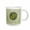 White, variant on 3drose, Blackeyed Susans in Gold Oval Frame, Happy Birthday, 11oz Two-tone Green Mug