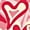 Scattered Hearts, variant on Women's Plus Size 3-Piece Seamless Wireless Bra, Brief and Boyshort Set, Scattered Hearts, 2XL