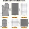 thumbnail image 2 of Juego de guantes de cocina, soportes para ollas, toallas y paños de cocina, 2 of 8