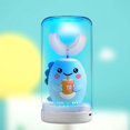 thumbnail image 3 of Cepillo de dientes eléctrico sónico de 360 grados para niños, recargable, inteligente, en forma de U, de silicona, con vaso de desinfección para niños, 3 of 5