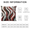 thumbnail image 5 of BANET  Throw Pillow Covers, Abstract Wave Pattern Gradient Burgundy Red Square Short Plush Pillowcase Soft Decorative Cushion Case for Sofa Bedroom Car 24x24in, 5 of 5