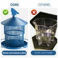 thumbnail image 6 of Digipettor Metal Wild Bird Feeder for Outside, Squirrel Proof Bird Feeders, Retractable 4LB Capacity Large Seed Birdfeeder for Outdoors Hanging Garden Yard, Blue, 6 of 8