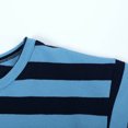 thumbnail image 6 of Riecok Unisex Baby Toddler Short Sleeve Romper Onesie Striped Print Round Neck Summer Clothes 3-24 Months Navy 6 M, 6 of 8