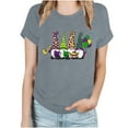 thumbnail image 2 of Aloohaidyvio Mardi Gras Clothing Overalls,Womens Mardi Gras Shirts Crewneck Printed Short Sleeve Loose T-shirt, Clothing, 2 of 4