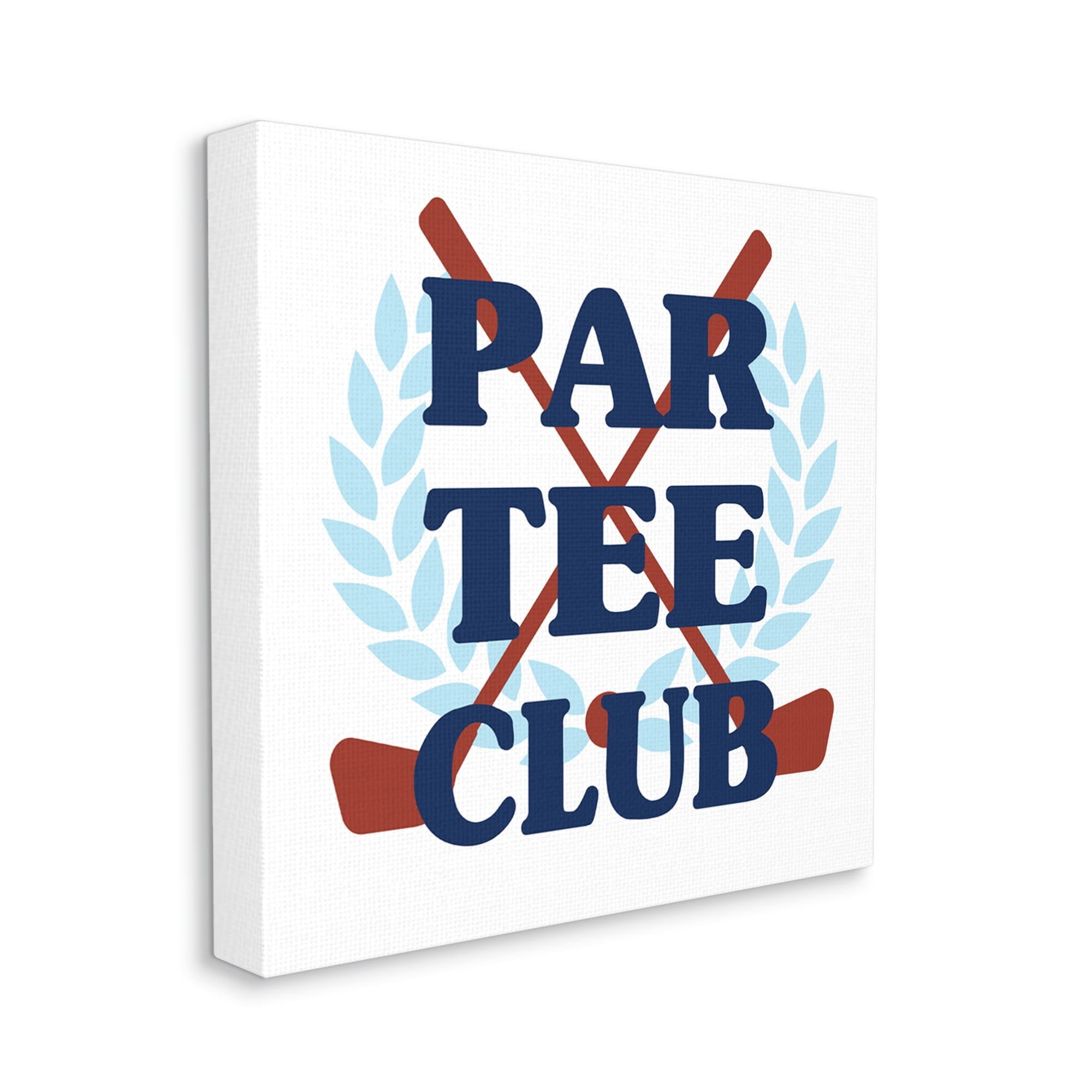 Stupell Industries Par Tee Club Golf Clubs Religious Painting Gallery Wrapped Canvas Print Wall Art