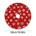 thumbnail image 3 of NWOKYZGH Christmas Tree Skirt, 19.7 Inch Rustic Burlap Tree Skirt with White Snowflakes Printed Xmas Tree Ornament Christmas Holiday Party Decoration, Red, 3 of 8
