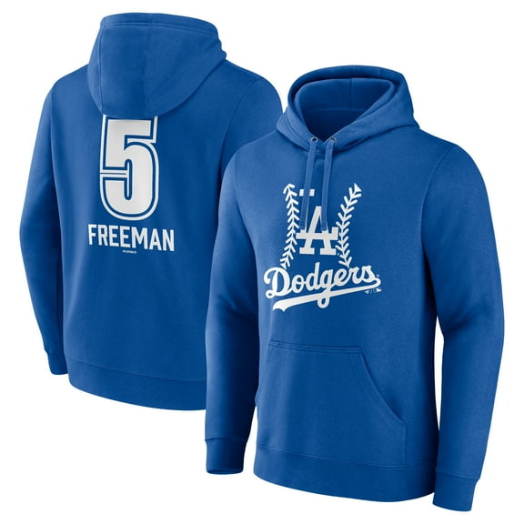 Men's Freddie Freeman Royal Los Angeles Dodgers Fastball Player Name & Number Pullover Hoodie