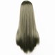 thumbnail image 4 of Peluca Humano Cabello Unique Bargains 28' Oscuro Gris con Gorra, 4 of 6