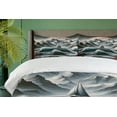thumbnail image 3 of Ambesonne Nautical Duvet Cover Set, Sailing in Abstract Ocean, King, Petrol Blue Red Blue Grey, 3 of 6