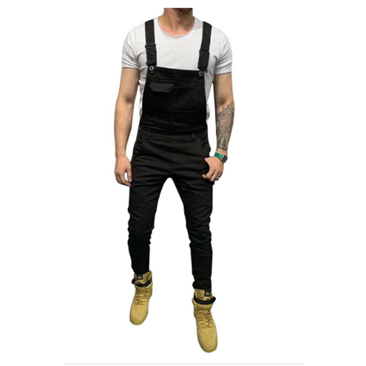 mens black bib overalls