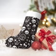 thumbnail image 6 of Flannel Christmas Stocking 17.7×11×7in Soft And Light Touch Good Socks Splicing Design Can Be Used For Hanging Weird Skull Head, 6 of 8
