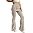 thumbnail image 5 of WAGUTH Women's Skirted Flare Leggings High Waist Ruched Skirt Overlay Bootcut Yoga Pants with Drawstring for Tennis Golf Gym, 5 of 6