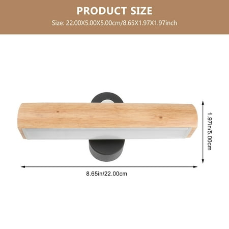 

1pc Nordic Style Bedroom Bedside Lamp Household Indoor Wall Lamp (Brown)