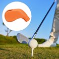 thumbnail image 2 of Langgg Golf Club Cover TPE Putter Iron Driver Headcovers Portable Replaceable Protector Guard Sleeve Accessories for Beginners Red Orange, 2 of 6
