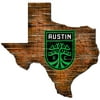 Austin FC Distressed State with Logo Sign