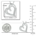 thumbnail image 5 of Dazzlingrock Collection Round White Diamond Double Heart Love Slider Pendant for Women with 18 Inch Silver Chain (0.20 ctw, Color I-J, Clarity I2-I3) in 925 Sterling Silver, 5 of 6