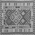thumbnail image 1 of Ahgly Company Indoor Square Southwestern Gray Country Area Rugs, 5' Square, 1 of 1