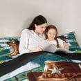 thumbnail image 5 of Castle Fairy Aztec Queen Comforter Set,Western Vintage Boots Bedding Comforter Set, 5 of 8