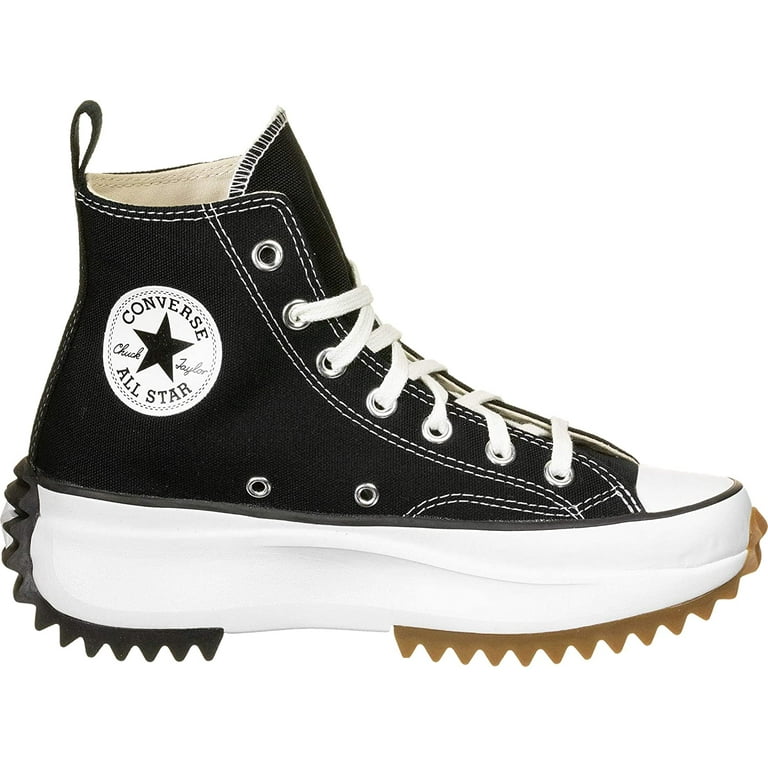 Converse Run Star Hike Hi Sneakers, Black/White/Gum, 6.5 US Women