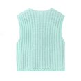 thumbnail image 2 of SWSMCLT Women's Cable Knit Vest Top Soft Cropped Tank Top Lightweight Sleeveless Cardigan Sweater V Neck Button Up Baggy Fashion 2024 Y2K Clothes Pocket Green1 X-Small, 2 of 5