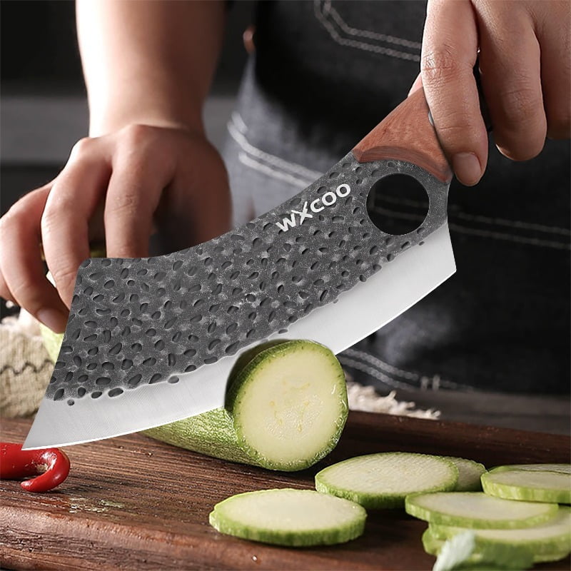 2PCS Stainless Steel Sharp Chef Knife Utility Knife Boning Knife Handmade Forged Knife Multipurpose Knife Unique Knives for Cooking Kitchen Must Haves Camping Knife Fruit Fish Meat Cleaver Barbecue