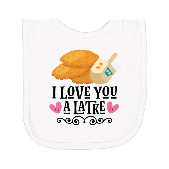 Inktastic Hanukkah Cute Latke Dreidel Newborn Bib