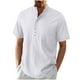 thumbnail image 1 of Mens Casual Manga Corta Botón Abajo Camisas, Verano Color Sólido, Cuello de Soporte Bolsillo Camisa Turndown, 1 of 8
