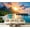 Color 3, variant on Wall Mural Peel and Stick Tropical Lagoon Bay Turquoise Water Palm Trees Limestone Islands Self-Adhesive Wallpaper Removable Wall Decal Wall Sticker Home Decor for Living Room Bedroom 100"x144"