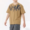 thumbnail image 6 of WAVSUF Kids Boys Graphic T-Shirt Lightweight Crew Neck Short Sleeve Summer Casual Trendy Tee Khaki Size 13-14, 6 of 7