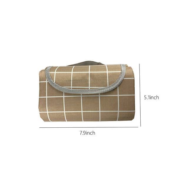 EGNMCR Family Outdoor Picnic Blankets With Carry Strap Foldable 59x55 Inch Sandproof Beach Mat For Kids Playground Camping Hiking Grass Travell Blanket
