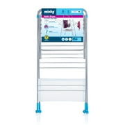 Minky Homecare Multi Metal Clothes Drying Rack, Silver and Blue