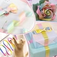 thumbnail image 5 of Cinta arcoíris de 27,3 yardas, 1 pulgada, satén de poliéster de una sola cara, cintas de colores pastel, cintas iridiscentes, 5 of 5