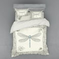 thumbnail image 2 of Ambesonne Dragonfly Bedding Set 3 Pcs, Royal Rose Petals, Twin, Black Pale Blue, 2 of 3