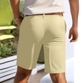 thumbnail image 3 of Zimjoy Men's Golf Shorts with Pocket 7" Elastic Waist Quick Dry Water Resistant Chino Shorts for Casual Office Dress Work, Fluorescence Yellow 2XL, 3 of 5