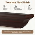 thumbnail image 4 of Fireplace Mantel - Handcrafted 72 Inch Floating Cap-Shelf Mantel for Over Fireplace, Faux Fireplace Mantel with Invisible Heavy Duty Wood Bracket, Walnut, 72 X 9 X 8, 4 of 8