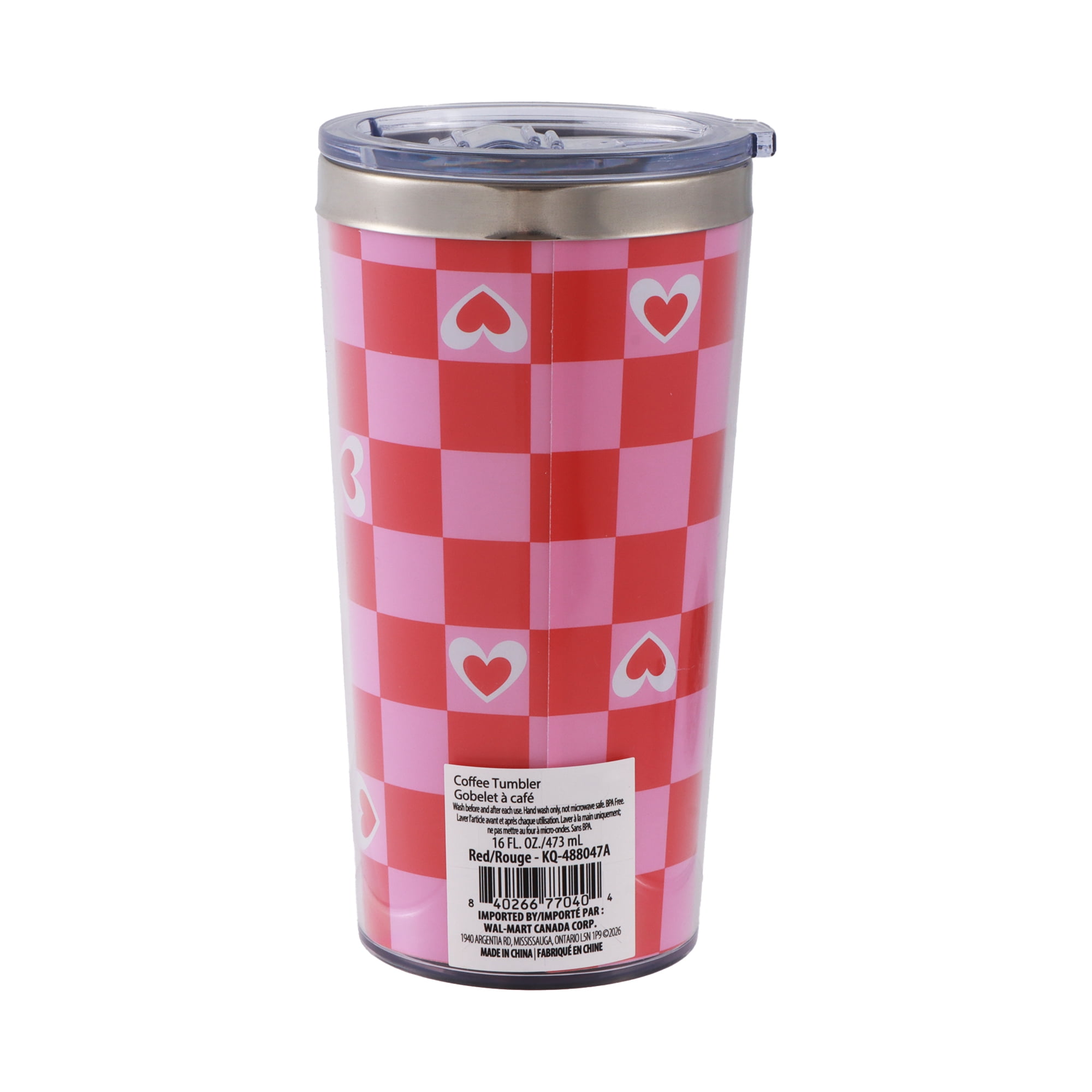 Way to Celebrate Red Coffee Tumbler, Stainless Steel, Valentine's Day, Adult