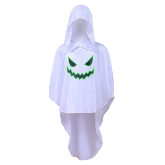 OJSFQUFP Halloween Cos Cloak Cape Outfit Kids Ghost Boys Girls Halloween Outfit Hooded Capes White Cloak Clothes