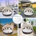 thumbnail image 2 of MICTONY Housse de Coussin de Lit de Jour d'Extérieur, Housse de Lit de Jour de 66 Pouces de Remplacement avec Bande Élastique, Housse de Coussin de Lit de Soleil, Lit Rond d'Extérieur Cu, 2 of 9