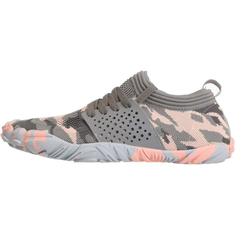 Joomra Women s Minimalist Trail Running Barefoot Shoes Wide Toe Box Zero Drop Pink Grey