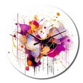 thumbnail image 2 of Designart "Ethereal Reflections Purple Orange Harmony" Abstract Shapes Oversized Wall Clock, 2 of 5