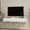 White, variant on S-HOME Floating TV Stand, Wall Mounted TV Shelf with Led Lights & Power Outlet,High Gloss TV Cabinet for Black tv Stands for Living Room,White